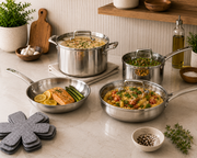 Frigidaire 12-Piece Tri-Ply Stainless Steel Cookware Set